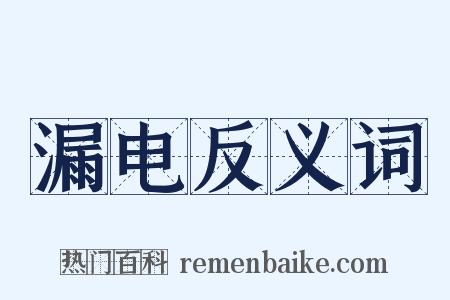 漏电反义词是什么意思的图片